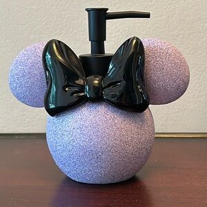 Disney Minnie Mouse Purple Glitter Soap/Lotion Dispenser NWT